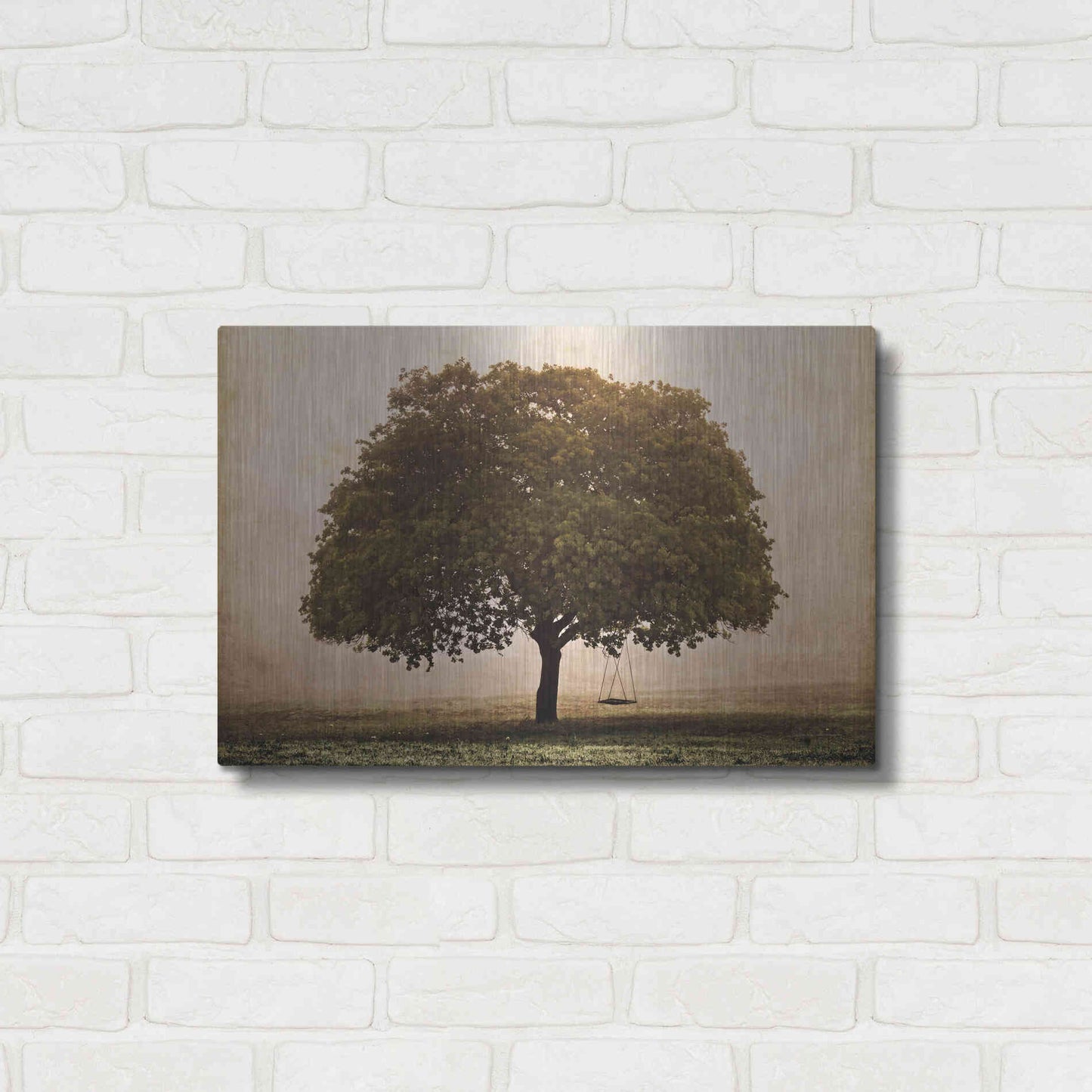 Luxe Metal Art 'The Hopeful Oak' by Debra Van Swearingen, Metal Wall Art,24x16