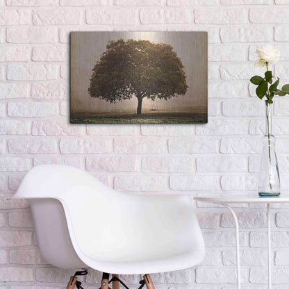Luxe Metal Art 'The Hopeful Oak' by Debra Van Swearingen, Metal Wall Art,24x16