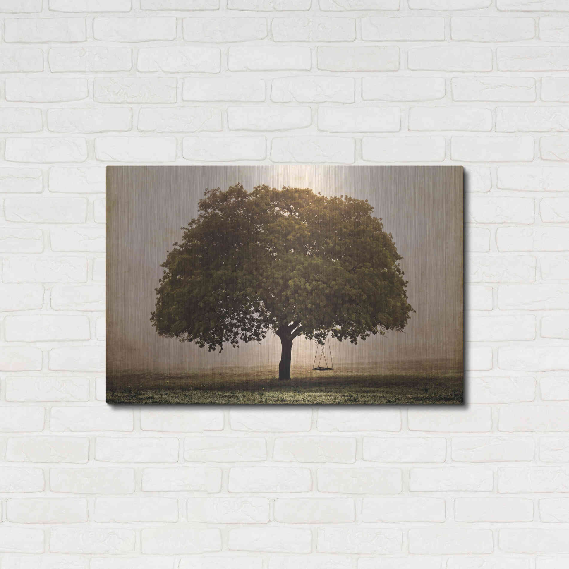 Luxe Metal Art 'The Hopeful Oak' by Debra Van Swearingen, Metal Wall Art,36x24