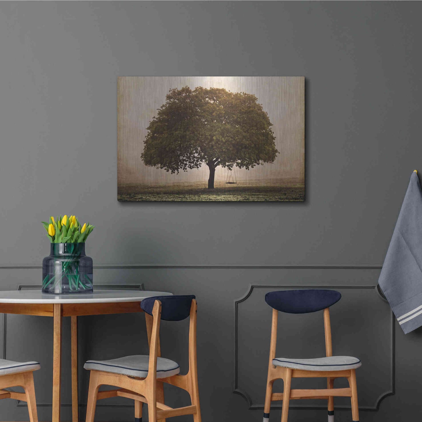 Luxe Metal Art 'The Hopeful Oak' by Debra Van Swearingen, Metal Wall Art,36x24
