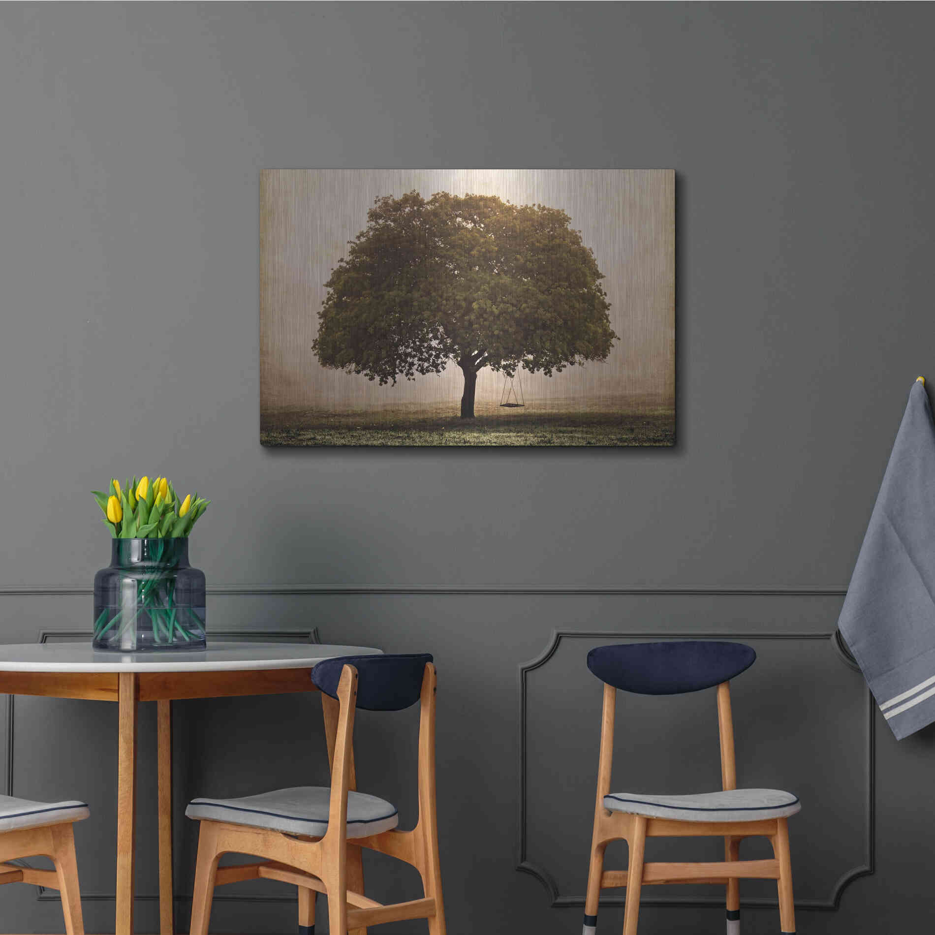 Luxe Metal Art 'The Hopeful Oak' by Debra Van Swearingen, Metal Wall Art,36x24