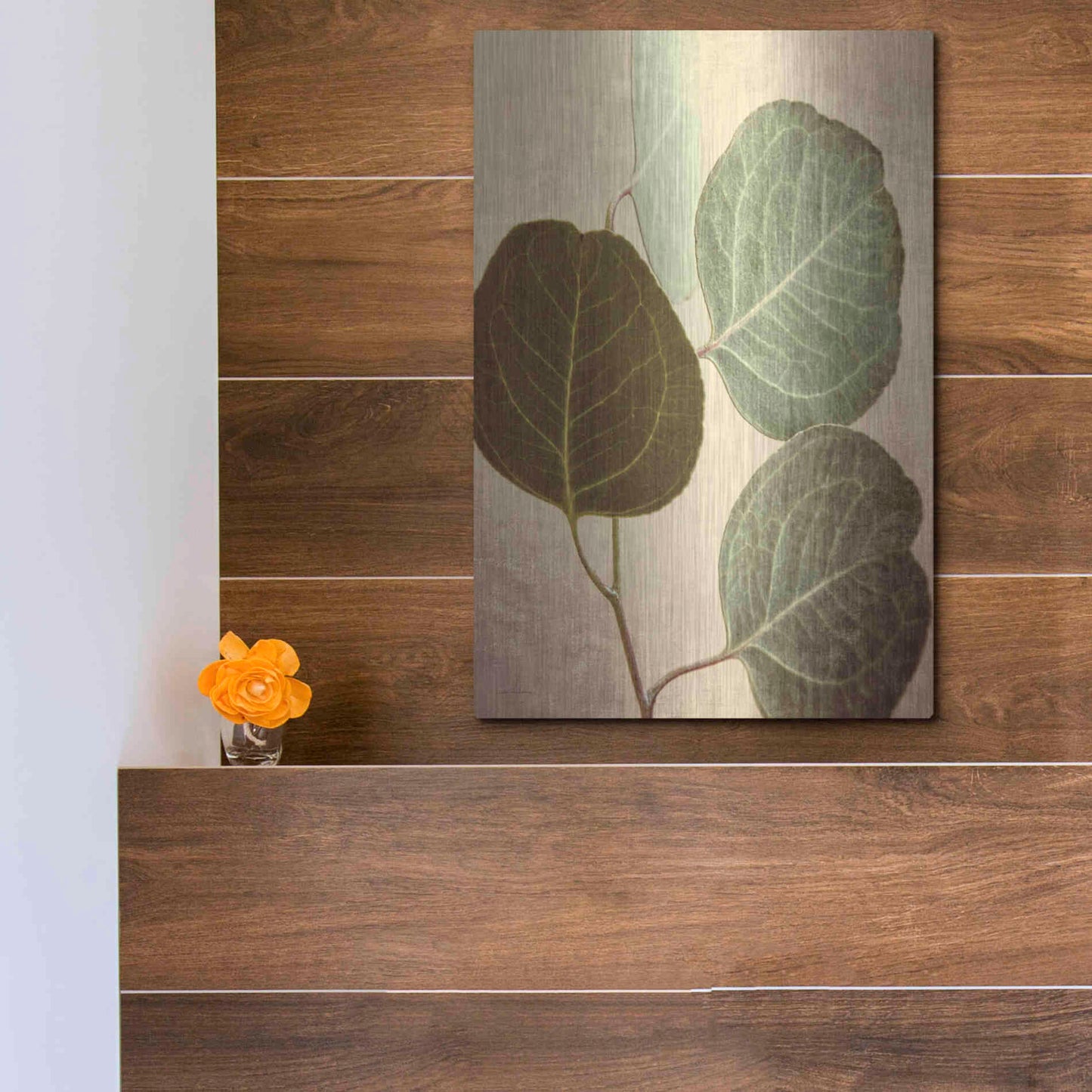 Luxe Metal Art 'Eucalyptus Color' by Debra Van Swearingen, Metal Wall Art,12x16