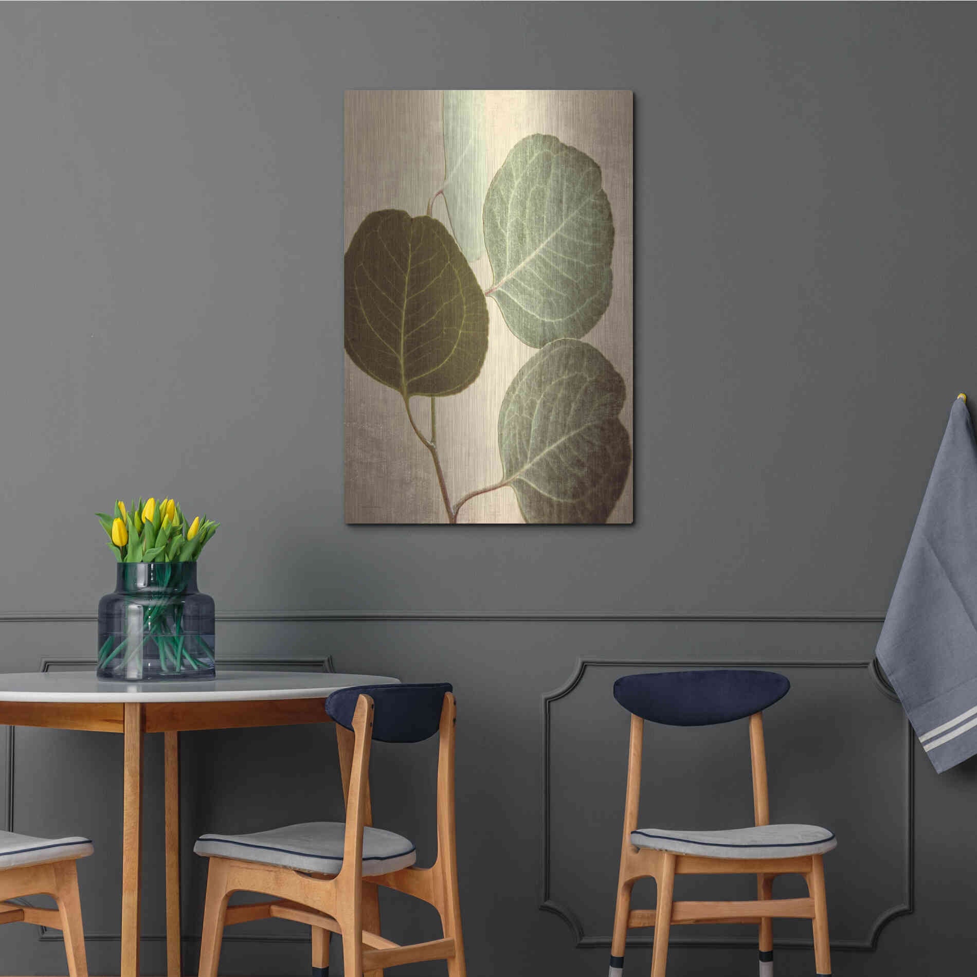 Luxe Metal Art 'Eucalyptus Color' by Debra Van Swearingen, Metal Wall Art,24x36