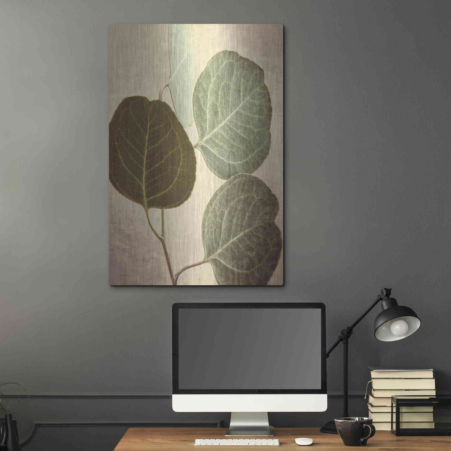 Luxe Metal Art 'Eucalyptus Color' by Debra Van Swearingen, Metal Wall Art,24x36