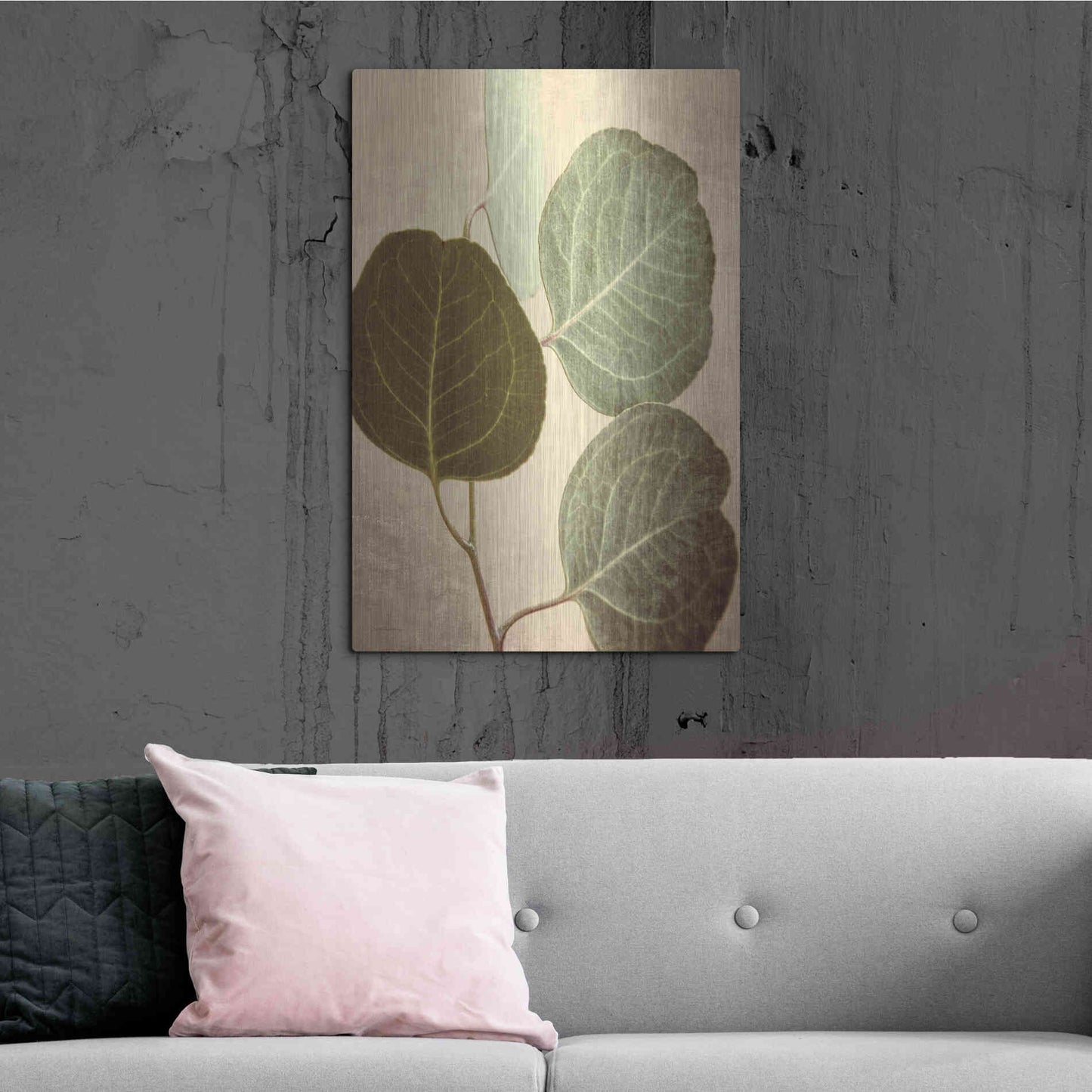 Luxe Metal Art 'Eucalyptus Color' by Debra Van Swearingen, Metal Wall Art,24x36