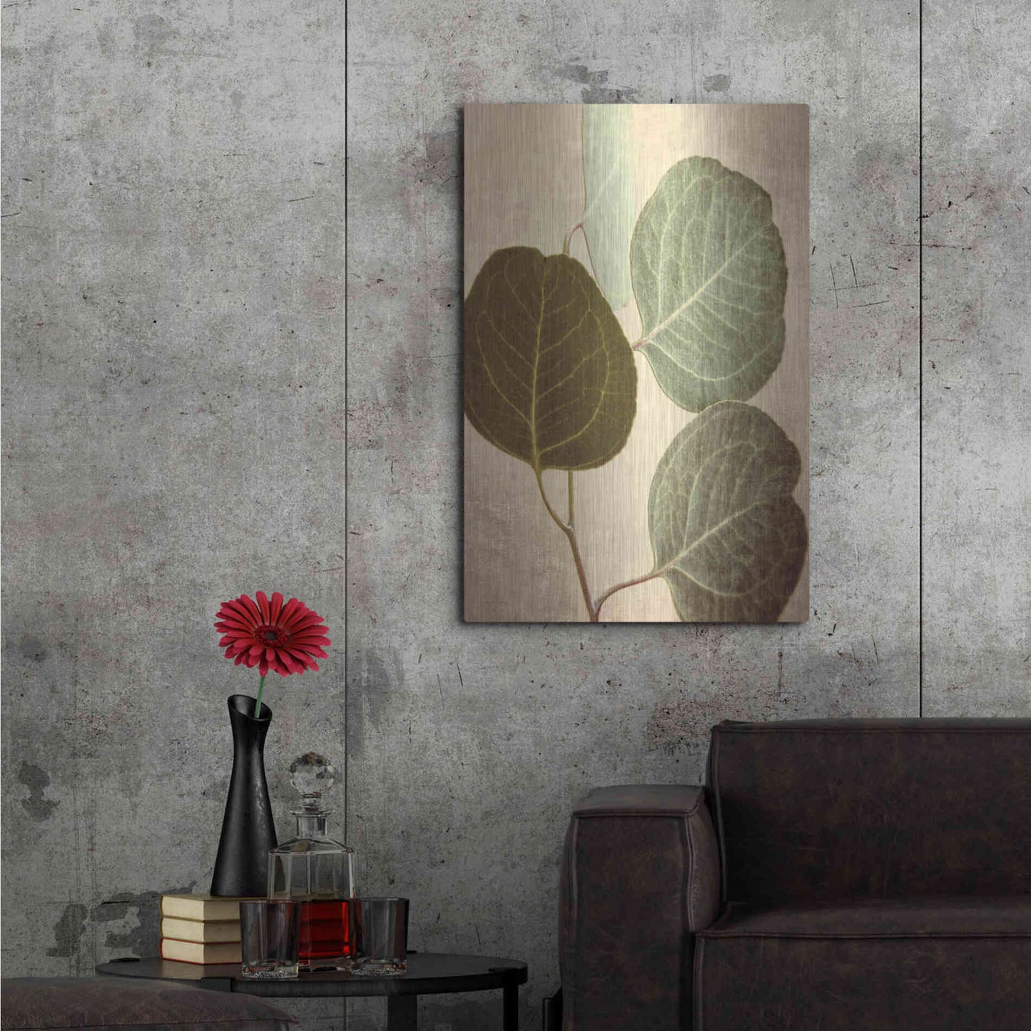 Luxe Metal Art 'Eucalyptus Color' by Debra Van Swearingen, Metal Wall Art,24x36
