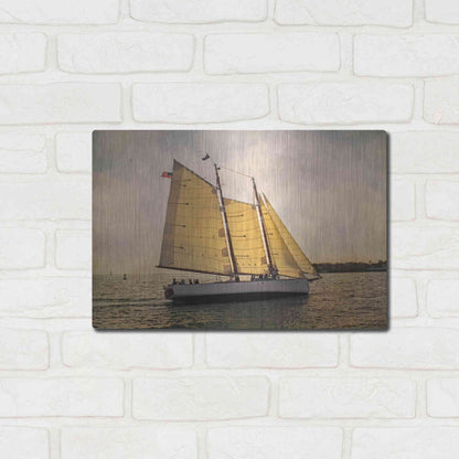 Luxe Metal Art 'Morning Sail' by Debra Van Swearingen, Metal Wall Art,16x12