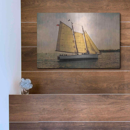 Luxe Metal Art 'Morning Sail' by Debra Van Swearingen, Metal Wall Art,16x12