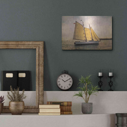 Luxe Metal Art 'Morning Sail' by Debra Van Swearingen, Metal Wall Art,16x12