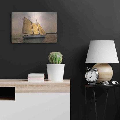 Luxe Metal Art 'Morning Sail' by Debra Van Swearingen, Metal Wall Art,24x16