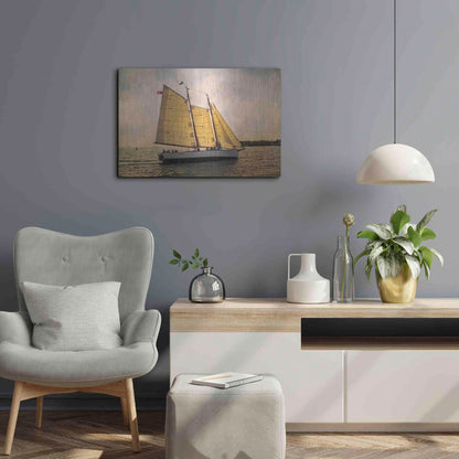Luxe Metal Art 'Morning Sail' by Debra Van Swearingen, Metal Wall Art,24x16