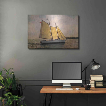 Luxe Metal Art 'Morning Sail' by Debra Van Swearingen, Metal Wall Art,36x24