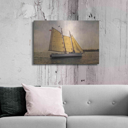 Luxe Metal Art 'Morning Sail' by Debra Van Swearingen, Metal Wall Art,36x24