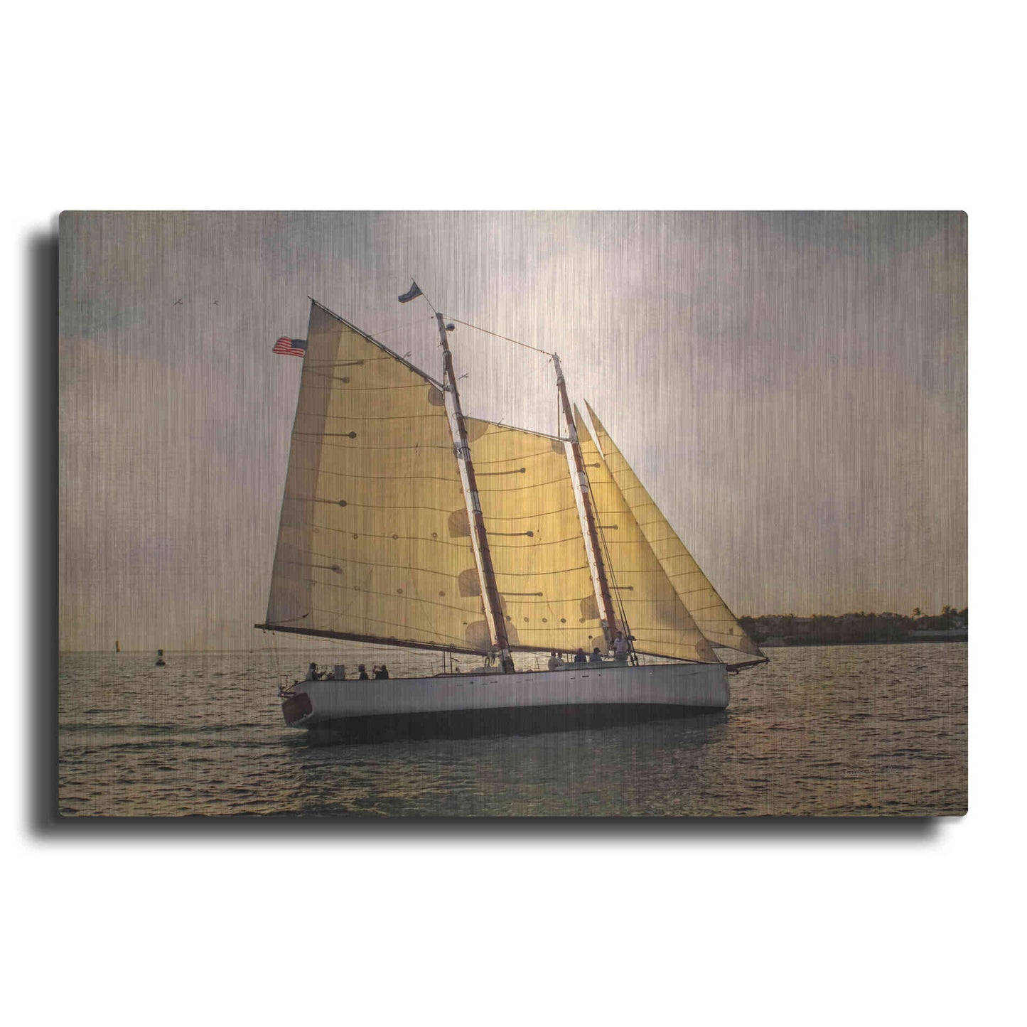Luxe Metal Art 'Morning Sail' by Debra Van Swearingen, Metal Wall Art