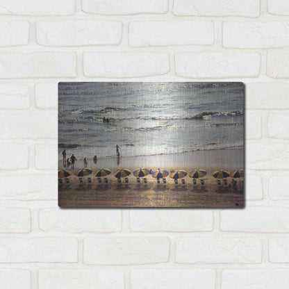 Luxe Metal Art 'A Day At The Beach' by Debra Van Swearingen, Metal Wall Art,16x12