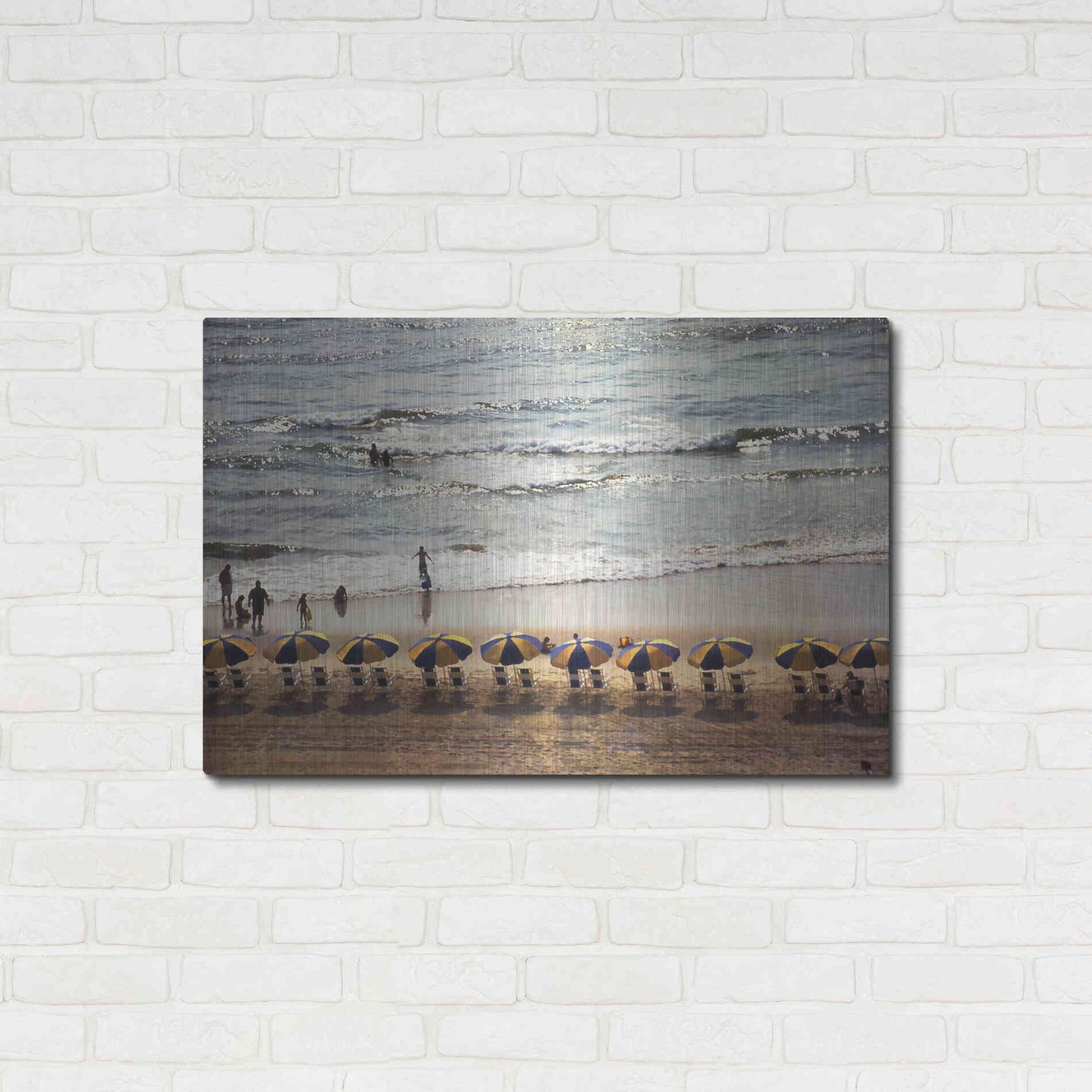 Luxe Metal Art 'A Day At The Beach' by Debra Van Swearingen, Metal Wall Art,36x24