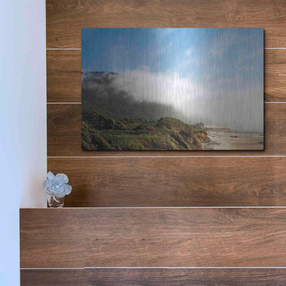 Luxe Metal Art 'Coastal Fog' by Debra Van Swearingen, Metal Wall Art,16x12