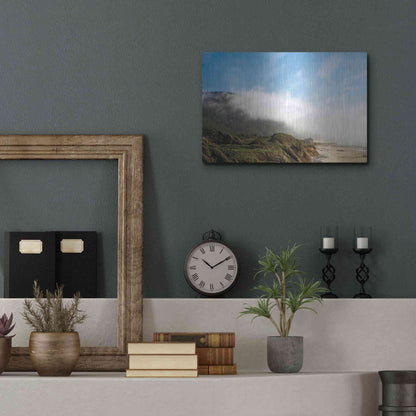 Luxe Metal Art 'Coastal Fog' by Debra Van Swearingen, Metal Wall Art,16x12