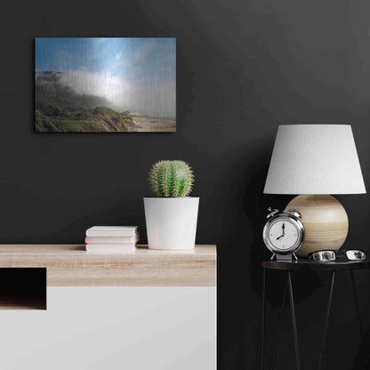 Luxe Metal Art 'Coastal Fog' by Debra Van Swearingen, Metal Wall Art,24x16