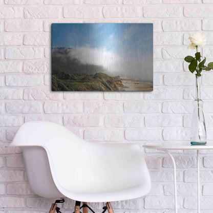 Luxe Metal Art 'Coastal Fog' by Debra Van Swearingen, Metal Wall Art,24x16