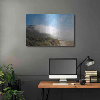 Luxe Metal Art 'Coastal Fog' by Debra Van Swearingen, Metal Wall Art,36x24