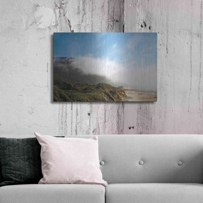 Luxe Metal Art 'Coastal Fog' by Debra Van Swearingen, Metal Wall Art,36x24