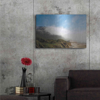 Luxe Metal Art 'Coastal Fog' by Debra Van Swearingen, Metal Wall Art,36x24