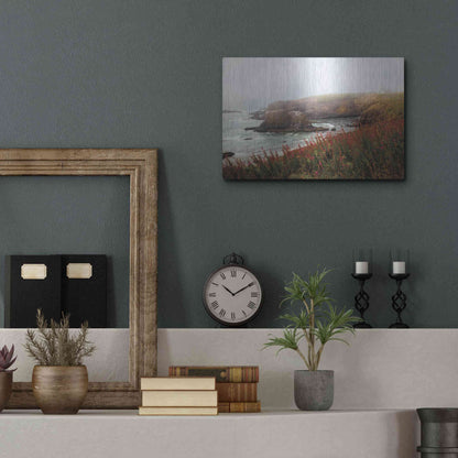 Luxe Metal Art 'Lighthouse Fog' by Debra Van Swearingen, Metal Wall Art,16x12