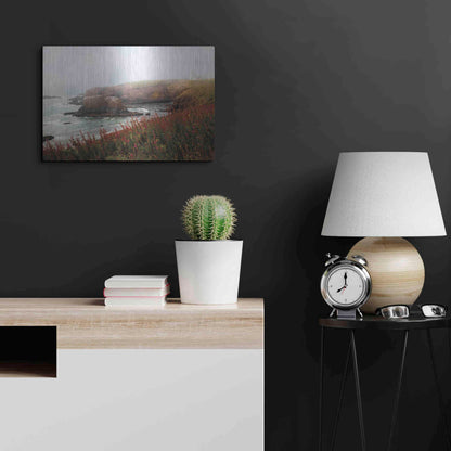 Luxe Metal Art 'Lighthouse Fog' by Debra Van Swearingen, Metal Wall Art,24x16