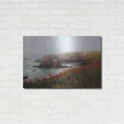Luxe Metal Art 'Lighthouse Fog' by Debra Van Swearingen, Metal Wall Art,36x24
