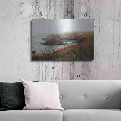 Luxe Metal Art 'Lighthouse Fog' by Debra Van Swearingen, Metal Wall Art,36x24