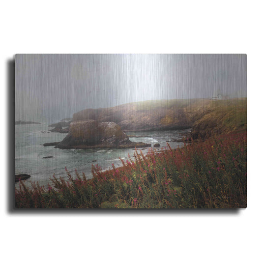 Luxe Metal Art 'Lighthouse Fog' by Debra Van Swearingen, Metal Wall Art
