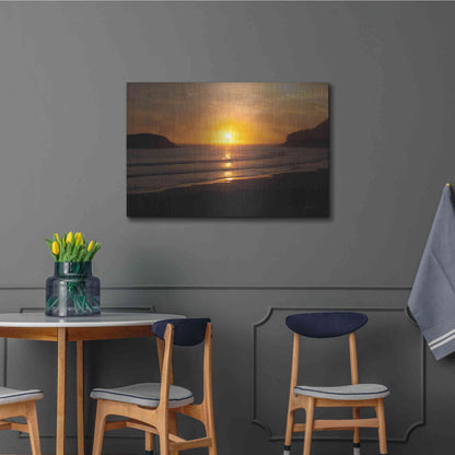 Luxe Metal Art 'Ocean Sunset' by Debra Van Swearingen, Metal Wall Art,36x24
