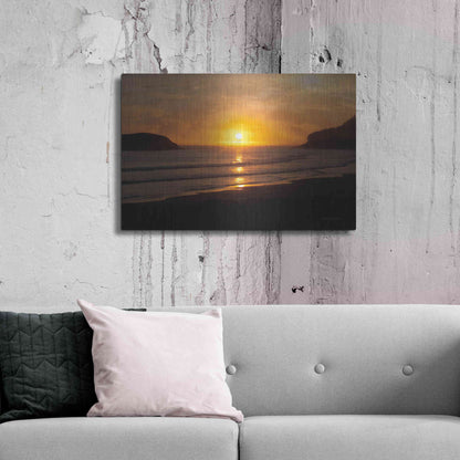 Luxe Metal Art 'Ocean Sunset' by Debra Van Swearingen, Metal Wall Art,36x24