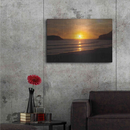 Luxe Metal Art 'Ocean Sunset' by Debra Van Swearingen, Metal Wall Art,36x24
