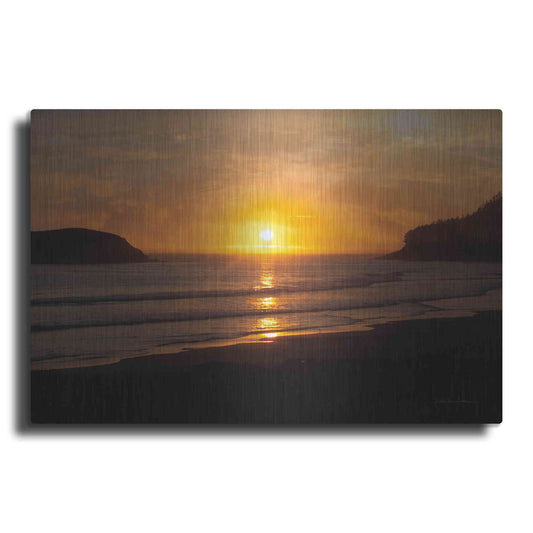 Luxe Metal Art 'Ocean Sunset' by Debra Van Swearingen, Metal Wall Art