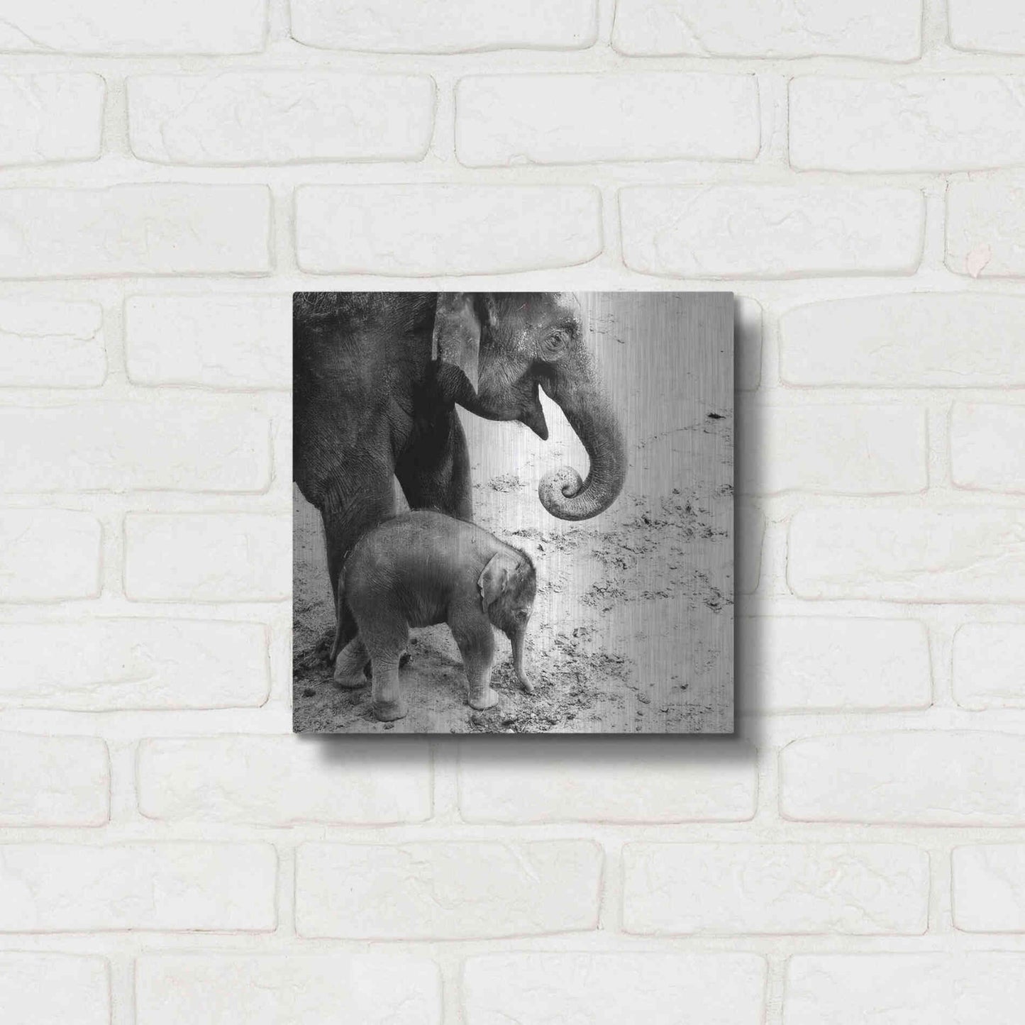 Luxe Metal Art 'Mother and Daughter' by Debra Van Swearingen, Metal Wall Art,12x12