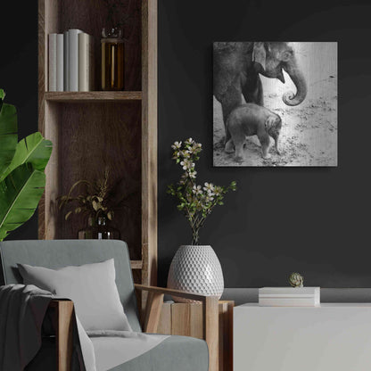 Luxe Metal Art 'Mother and Daughter' by Debra Van Swearingen, Metal Wall Art,24x24