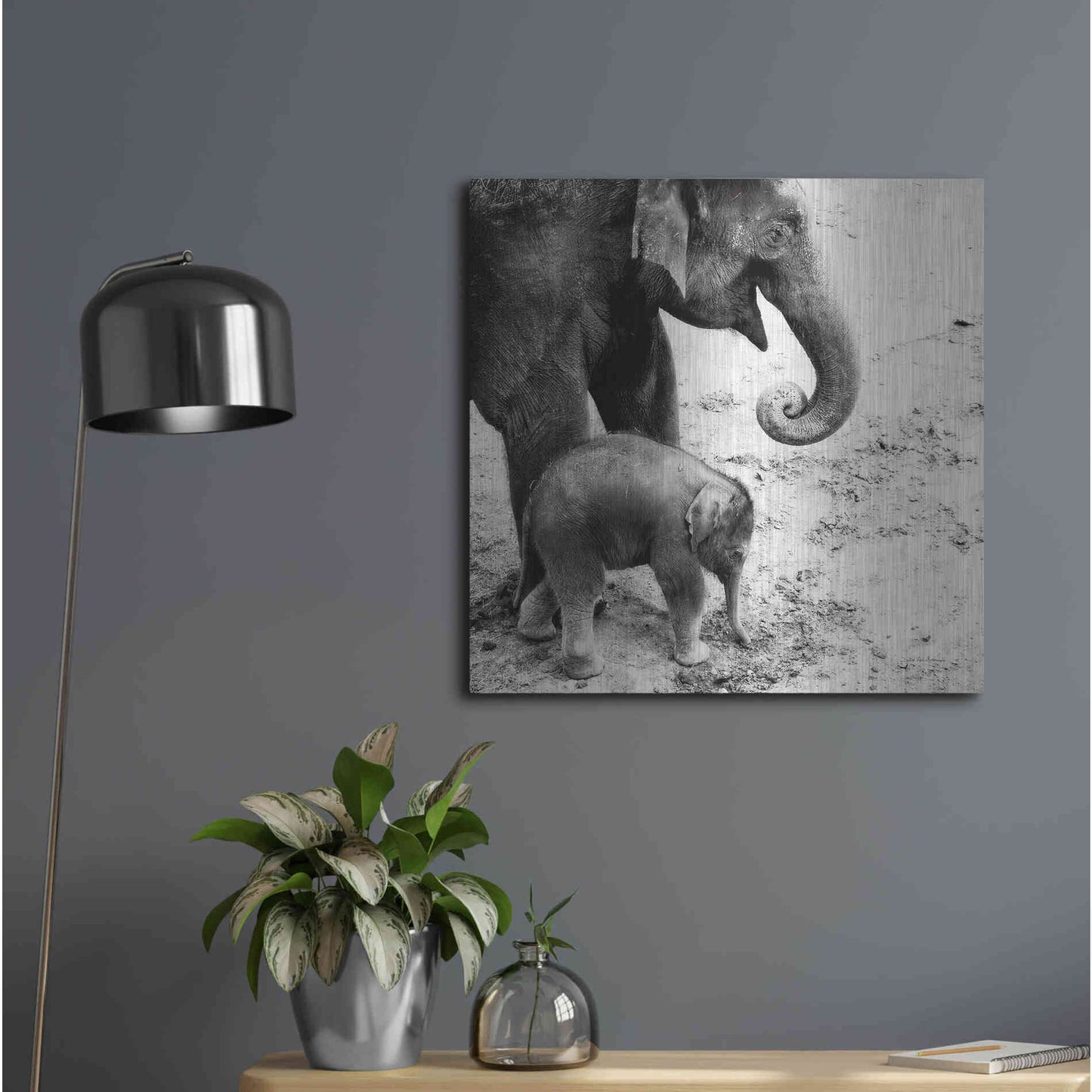 Luxe Metal Art 'Mother and Daughter' by Debra Van Swearingen, Metal Wall Art,24x24