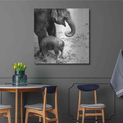 Luxe Metal Art 'Mother and Daughter' by Debra Van Swearingen, Metal Wall Art,36x36