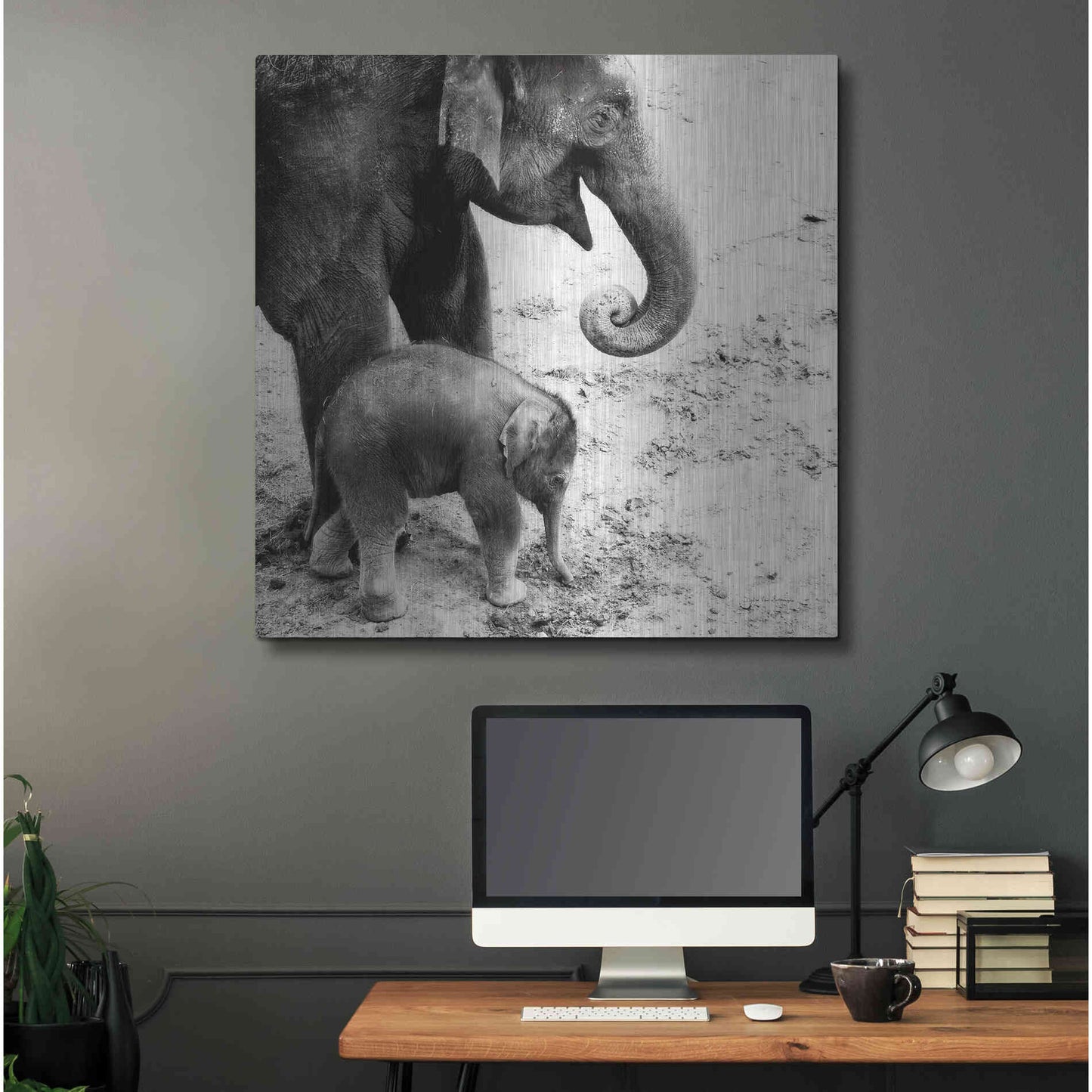 Luxe Metal Art 'Mother and Daughter' by Debra Van Swearingen, Metal Wall Art,36x36