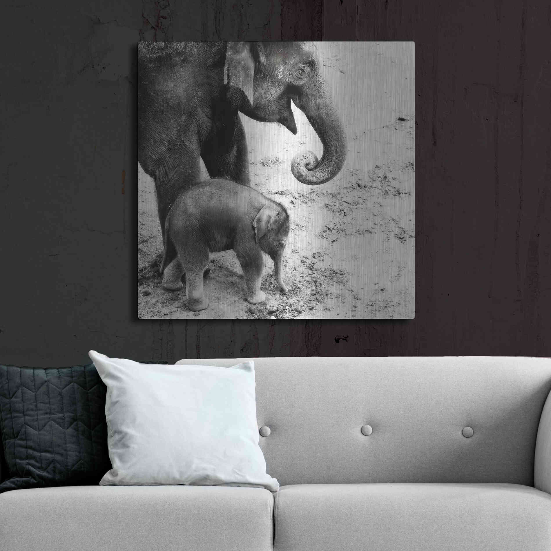 Luxe Metal Art 'Mother and Daughter' by Debra Van Swearingen, Metal Wall Art,36x36