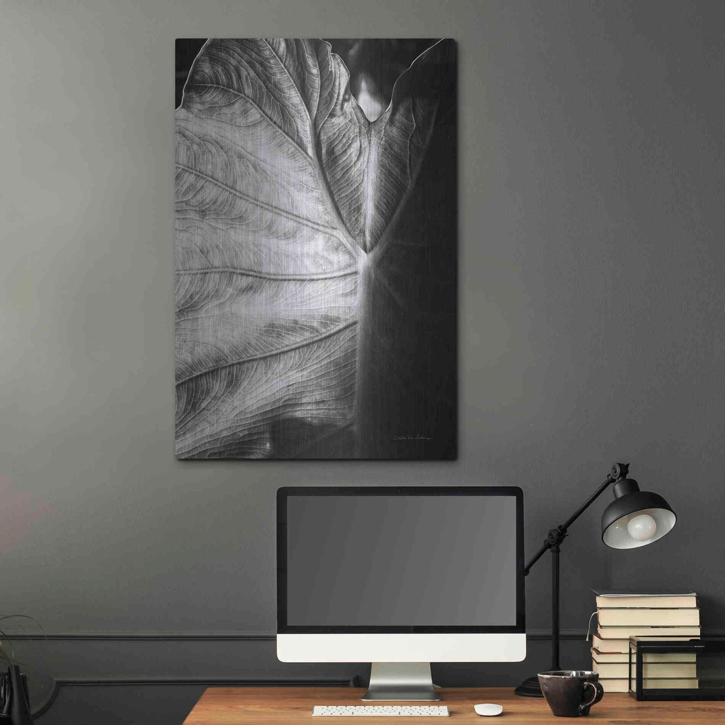 Luxe Metal Art 'Elephant Ear I' by Debra Van Swearingen, Metal Wall Art,24x36