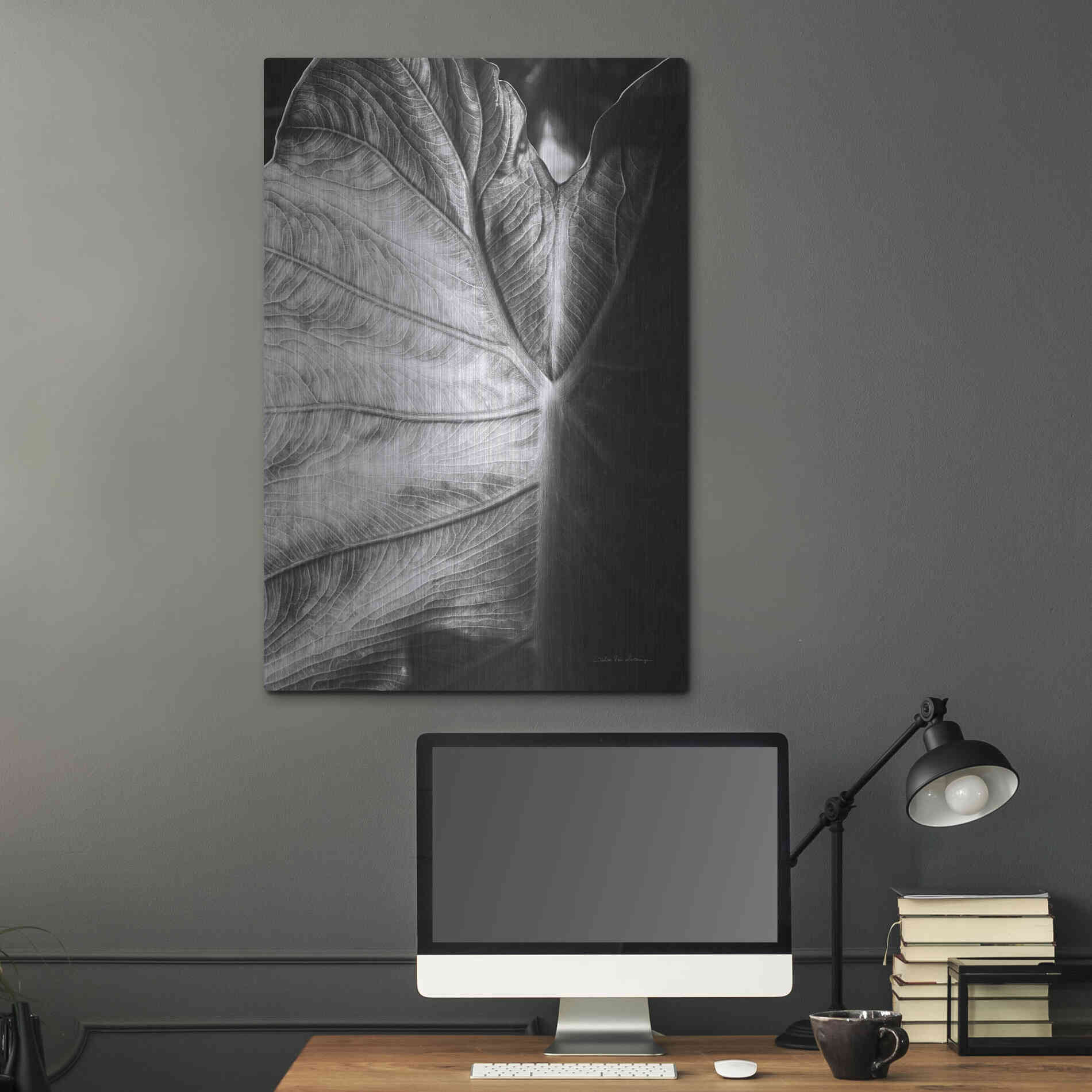 Luxe Metal Art 'Elephant Ear I' by Debra Van Swearingen, Metal Wall Art,24x36