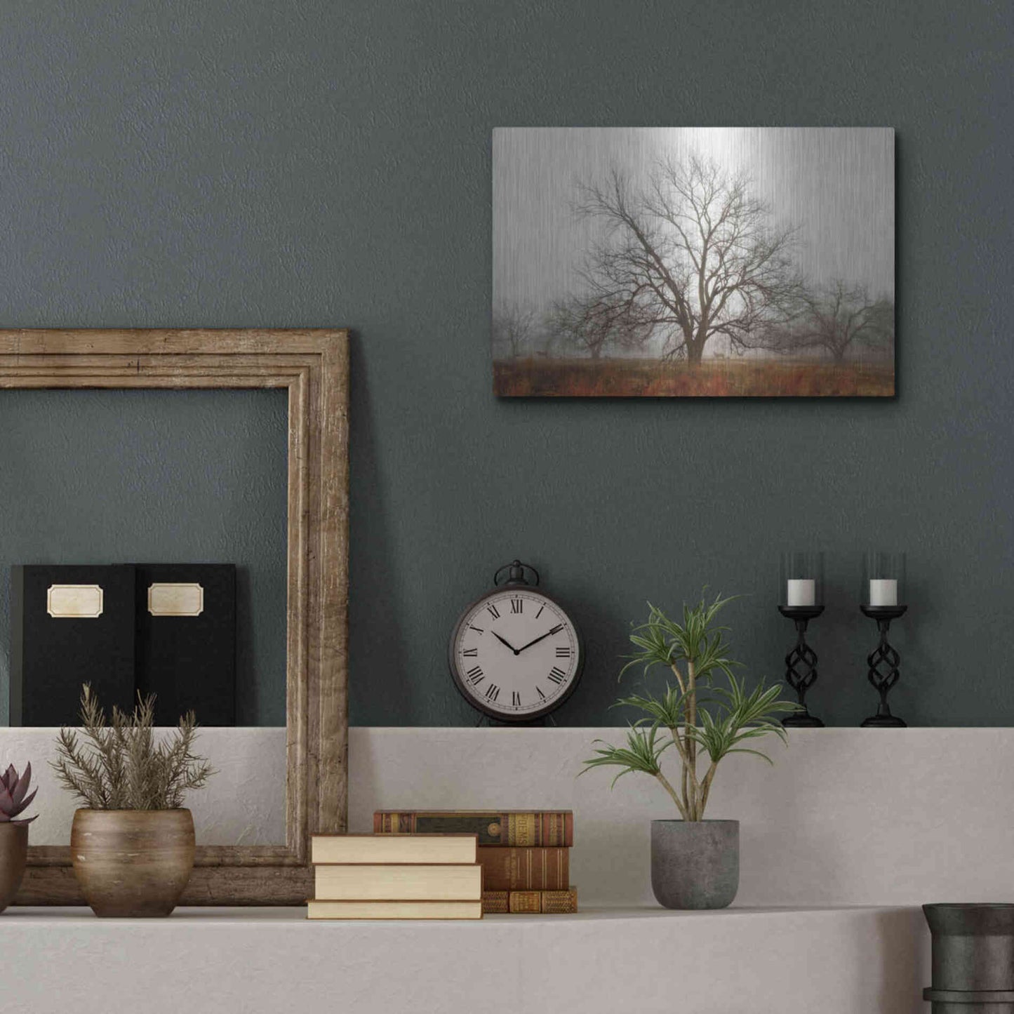 Luxe Metal Art 'Morning Calm I' by Debra Van Swearingen, Metal Wall Art,16x12