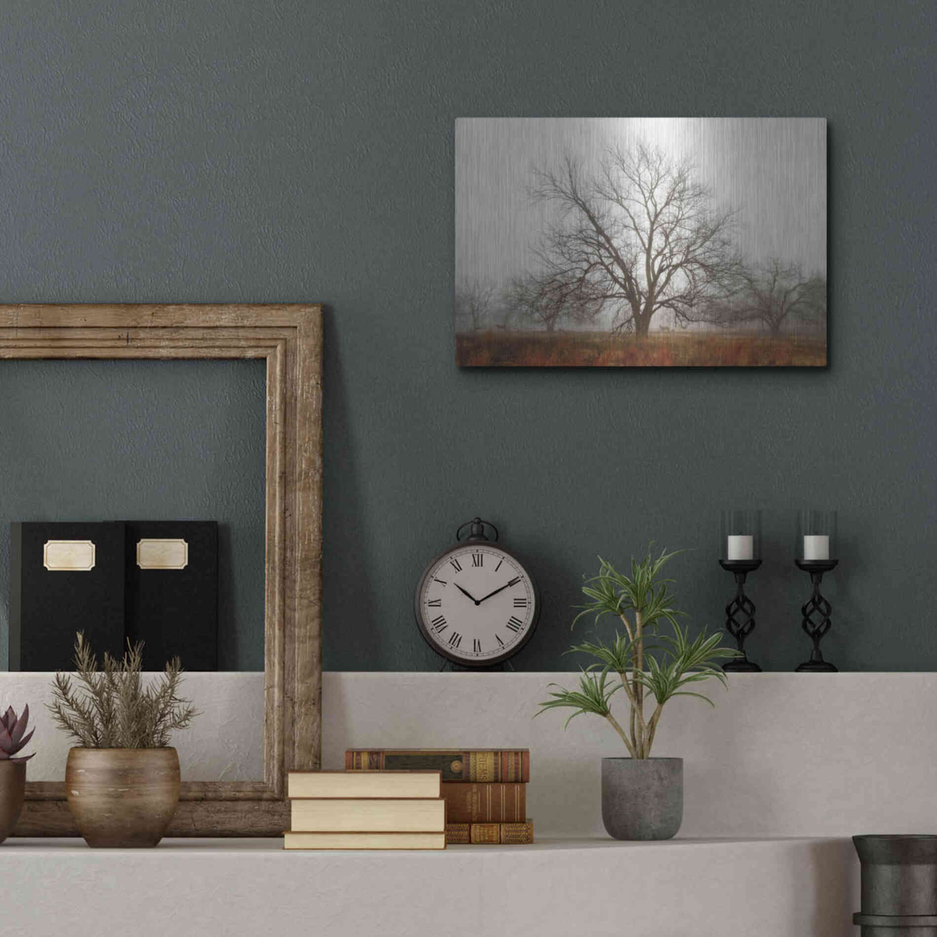 Luxe Metal Art 'Morning Calm I' by Debra Van Swearingen, Metal Wall Art,16x12