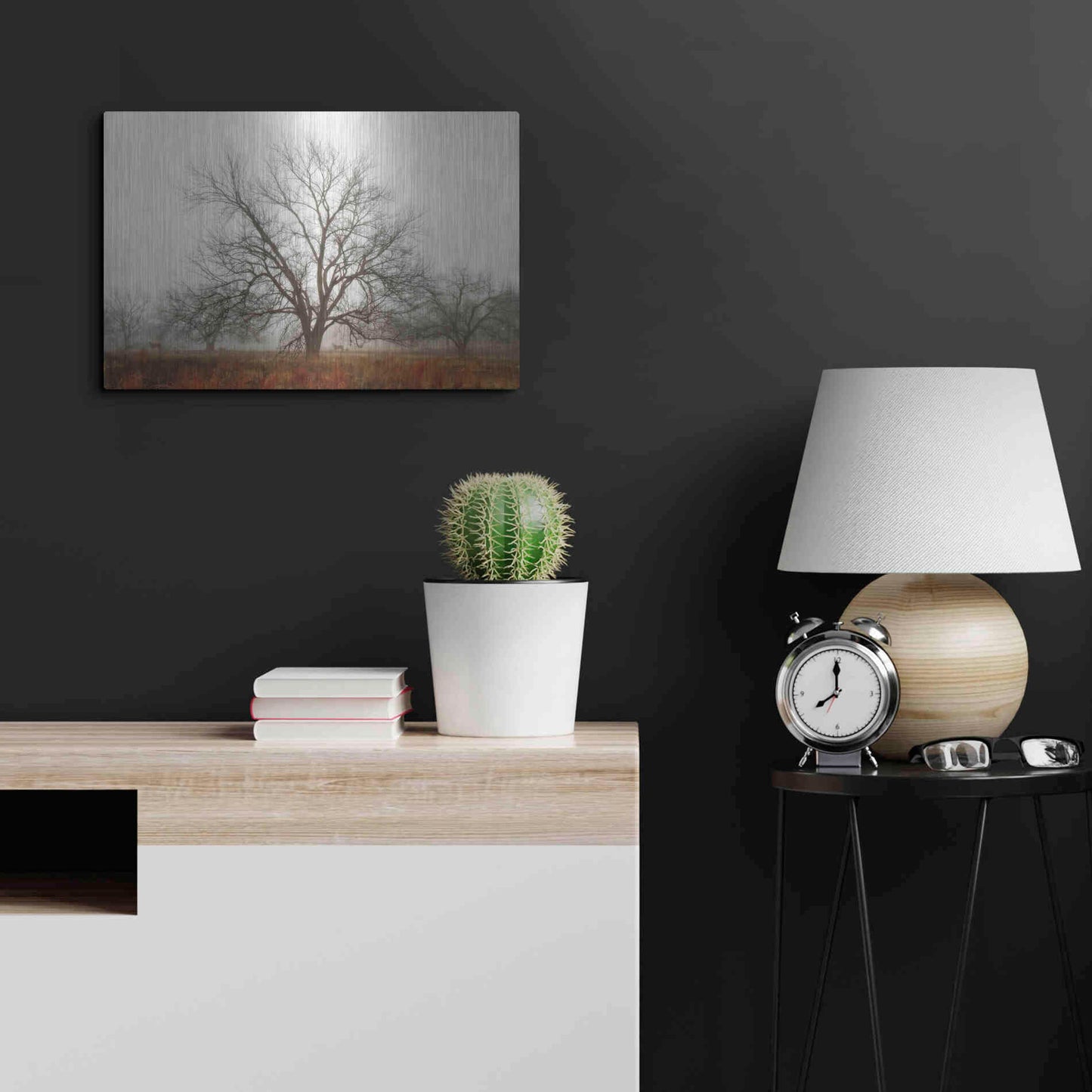 Luxe Metal Art 'Morning Calm I' by Debra Van Swearingen, Metal Wall Art,24x16