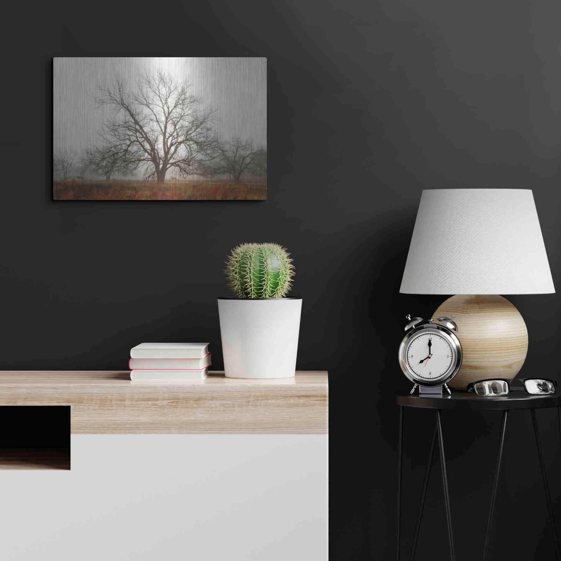Luxe Metal Art 'Morning Calm I' by Debra Van Swearingen, Metal Wall Art,24x16