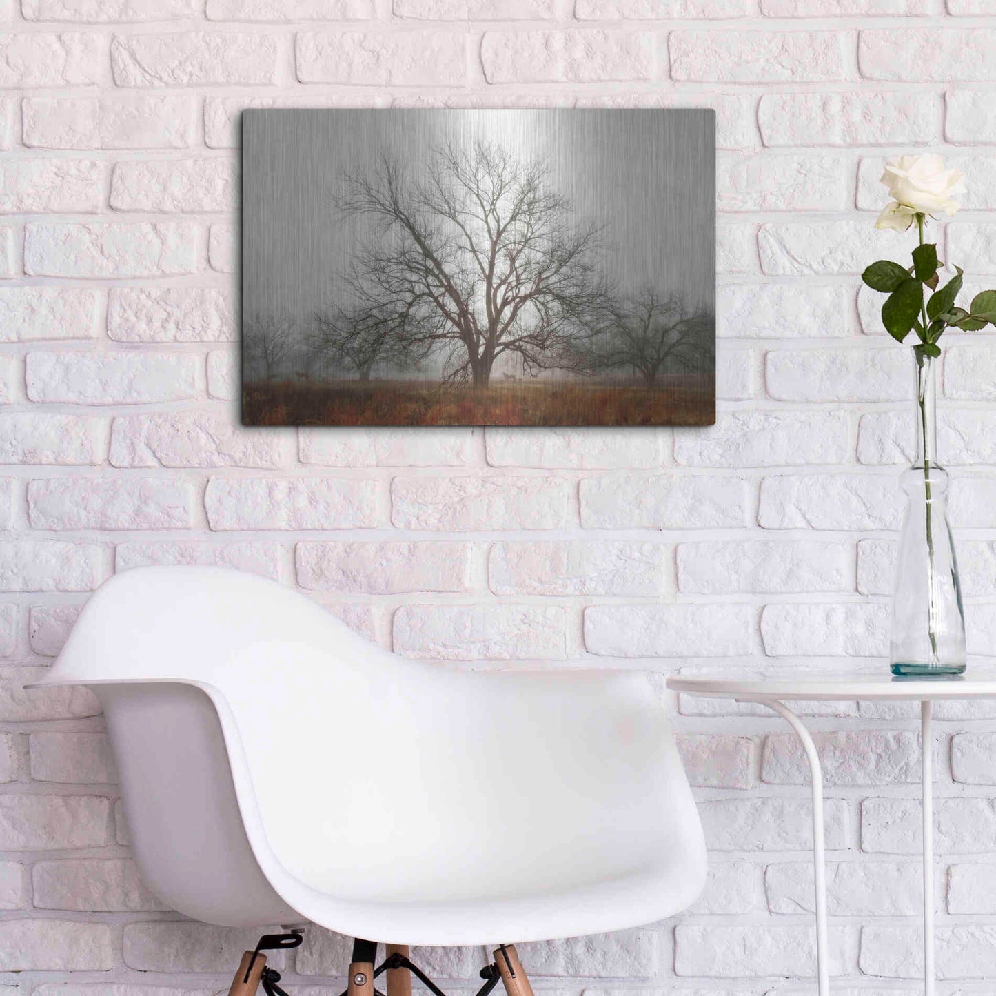 Luxe Metal Art 'Morning Calm I' by Debra Van Swearingen, Metal Wall Art,24x16