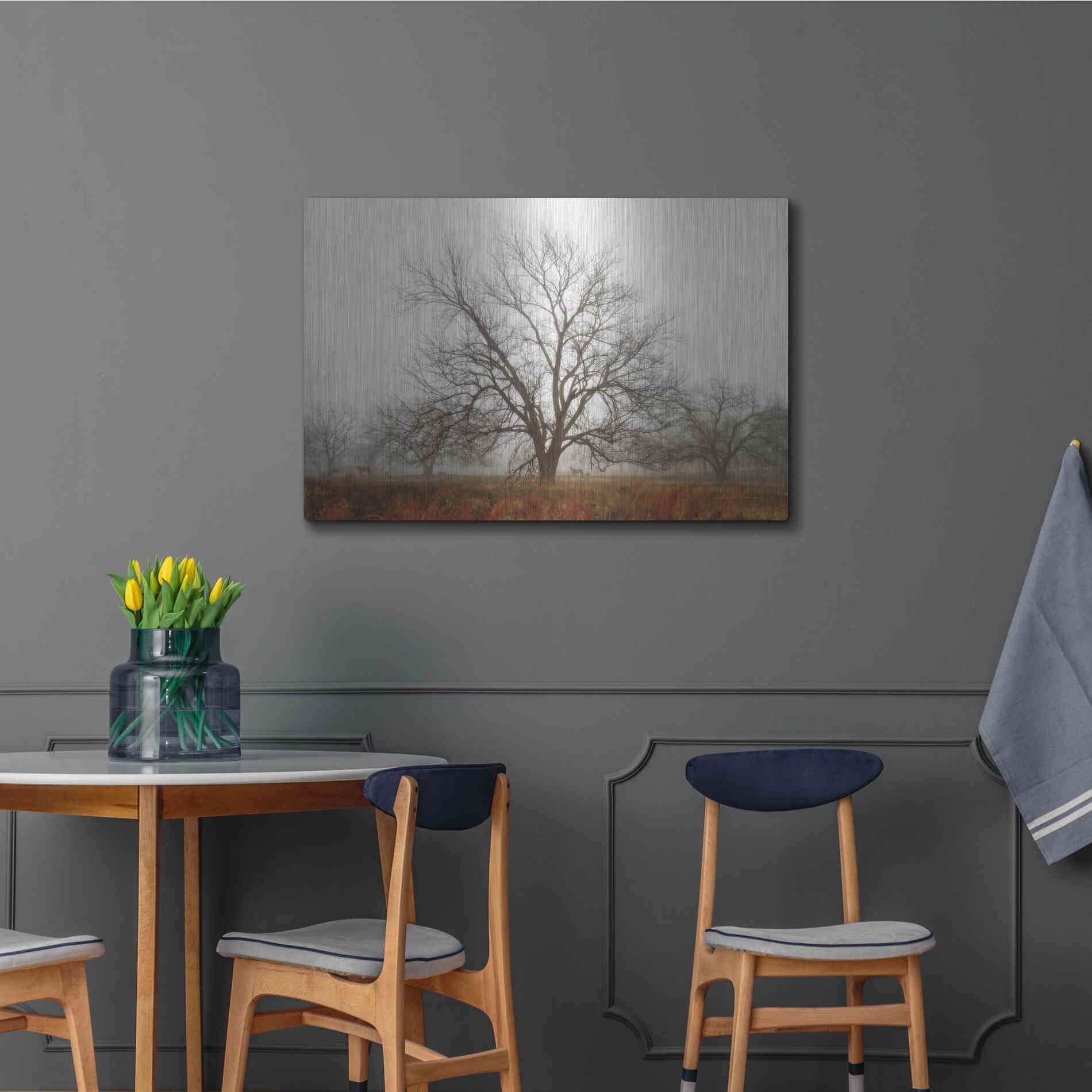Luxe Metal Art 'Morning Calm I' by Debra Van Swearingen, Metal Wall Art,36x24